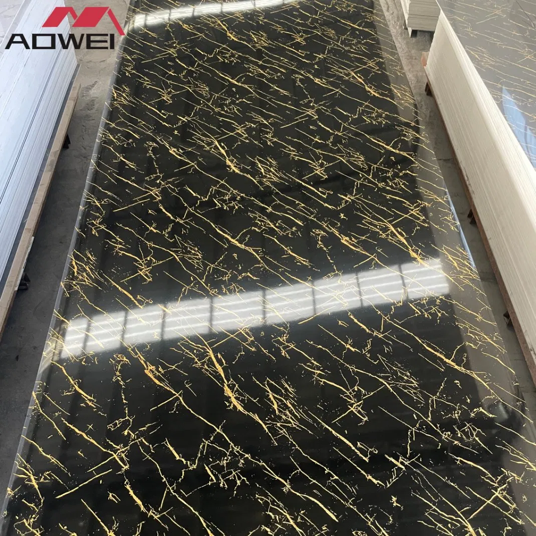 High Glossy PVC Marble Sheet Carbon WPC Interior Wall-Panels for Decoration