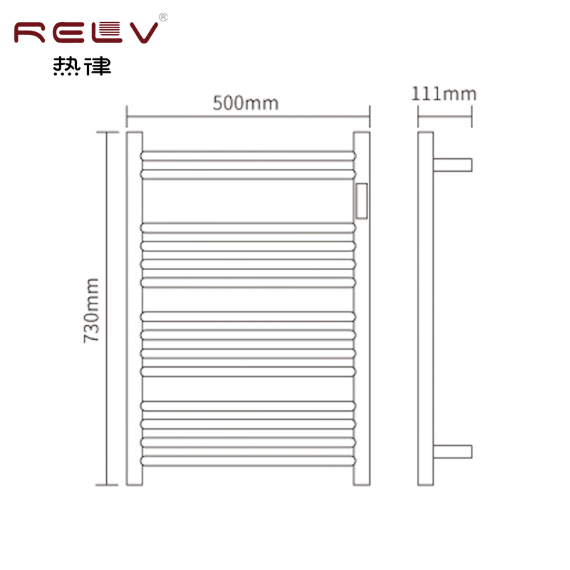304 Stainless Steel Electric Towel Warmer Rail Wall Mounted Bathroom Heating Rack with Shelf Customizable Bars