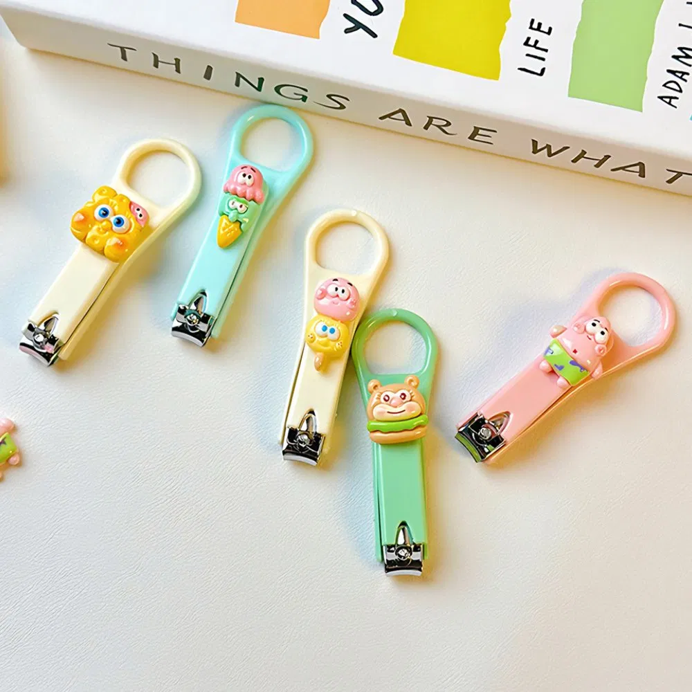 Cartoon 3D Key Chain Carbon Plated Nails Art Manicure Cutter Wholesale Stainless Steel Baby Gift Nail Clipper