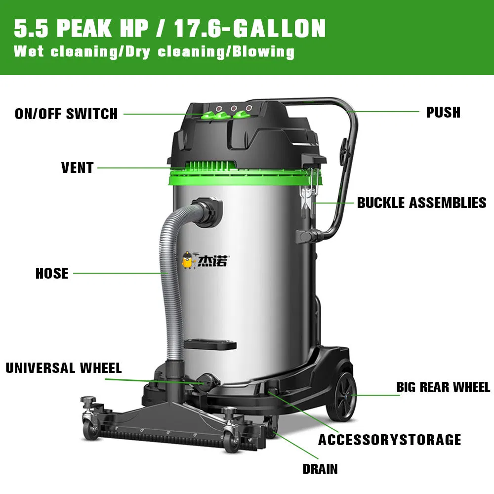 Powerful Industrial Vacuum Cleaner for Wet and Dry Cleaning