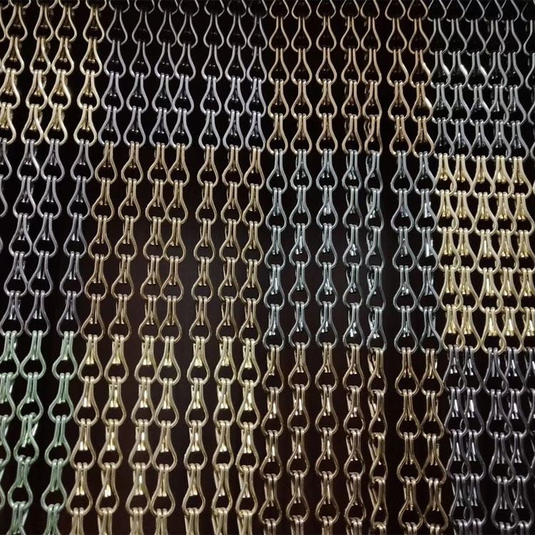 Aluminum Curtains Curtain Insect Room Dividers Anodized Chain Link Fly Screen