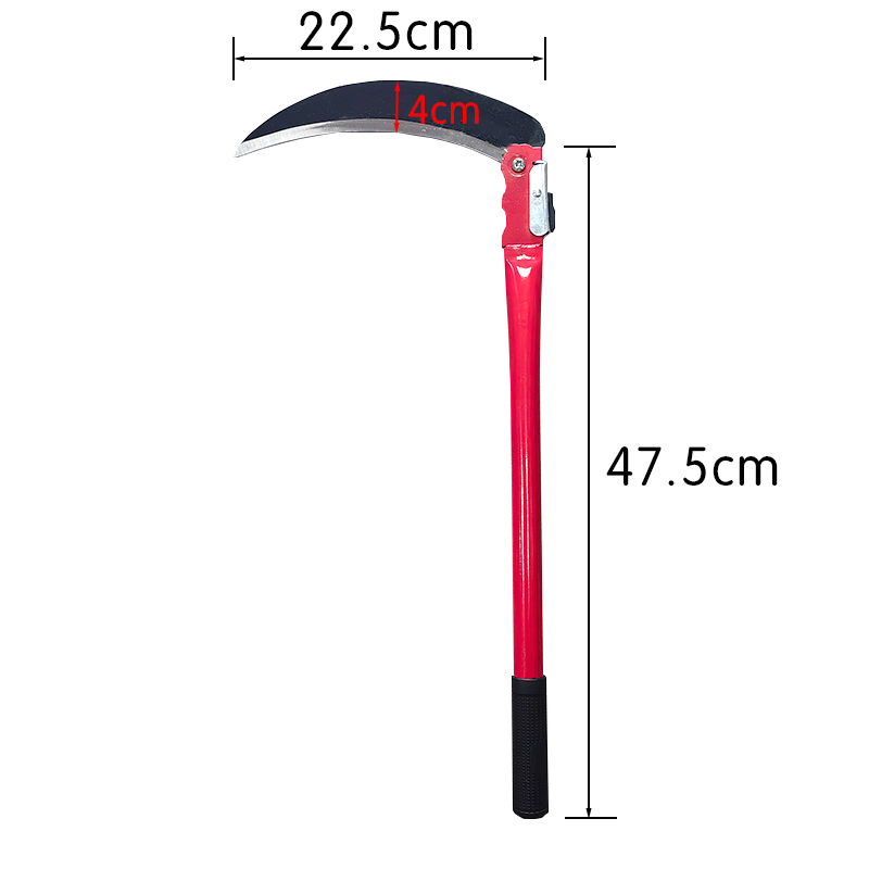 Factory Direct Farm Tools Outdoor Iron Handle Mowing Sickle Foldable Sickle