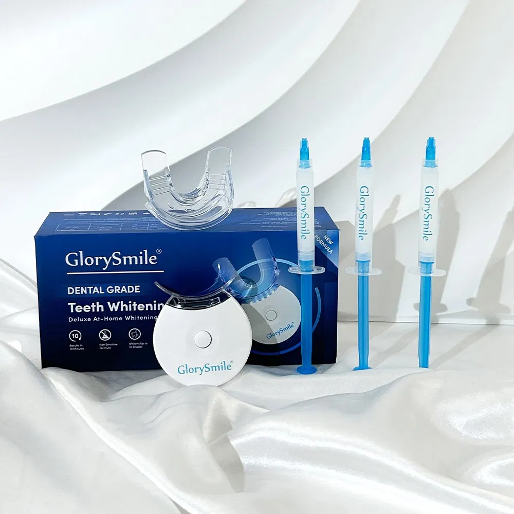Teeth Whitening Kit with 5 LED Light 3PCS Peroxide Free Bleaching Gel
