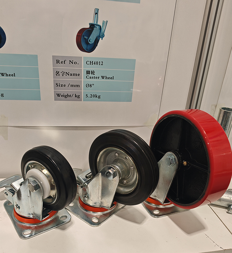 Industrial Locking Casters Scaffolding PU Steel Small Rubber Swivel Castor Wheels