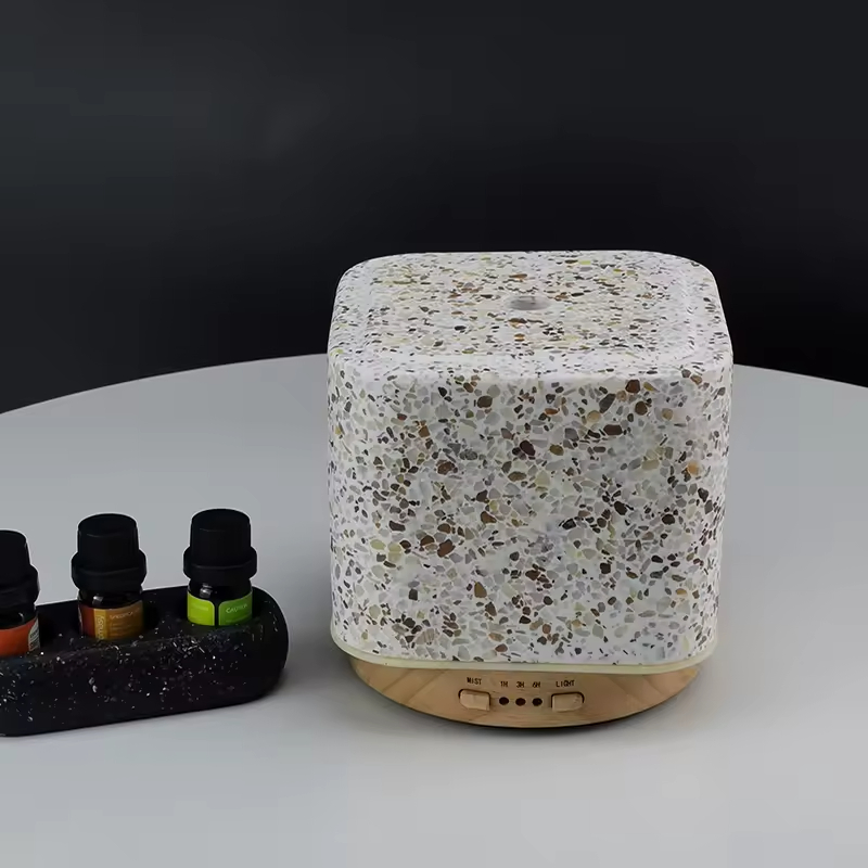 Wholesale Cold 200ml Cube Ultrasonic Terrazzo Essential Oil Air Diffuser