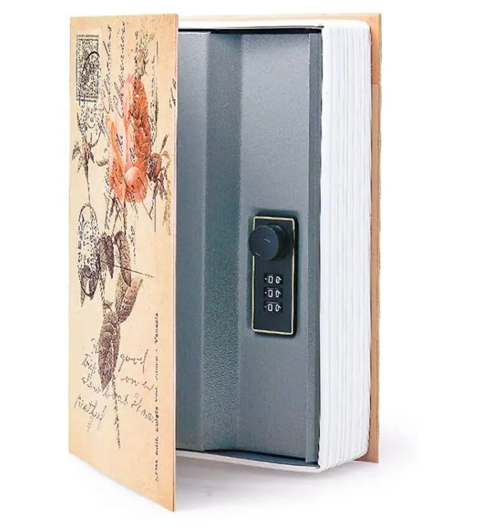 Secret Book Safe with Password Lock for Home Office Hidden Storage Security
