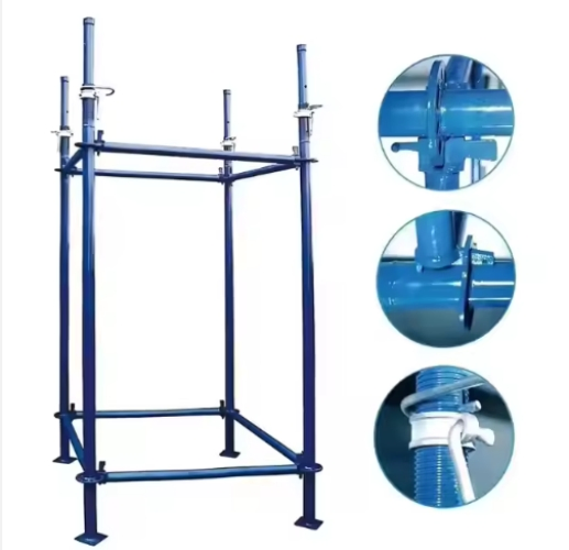 Adjustable Scaffolding Support Leg with Anti-Slip Base Plate