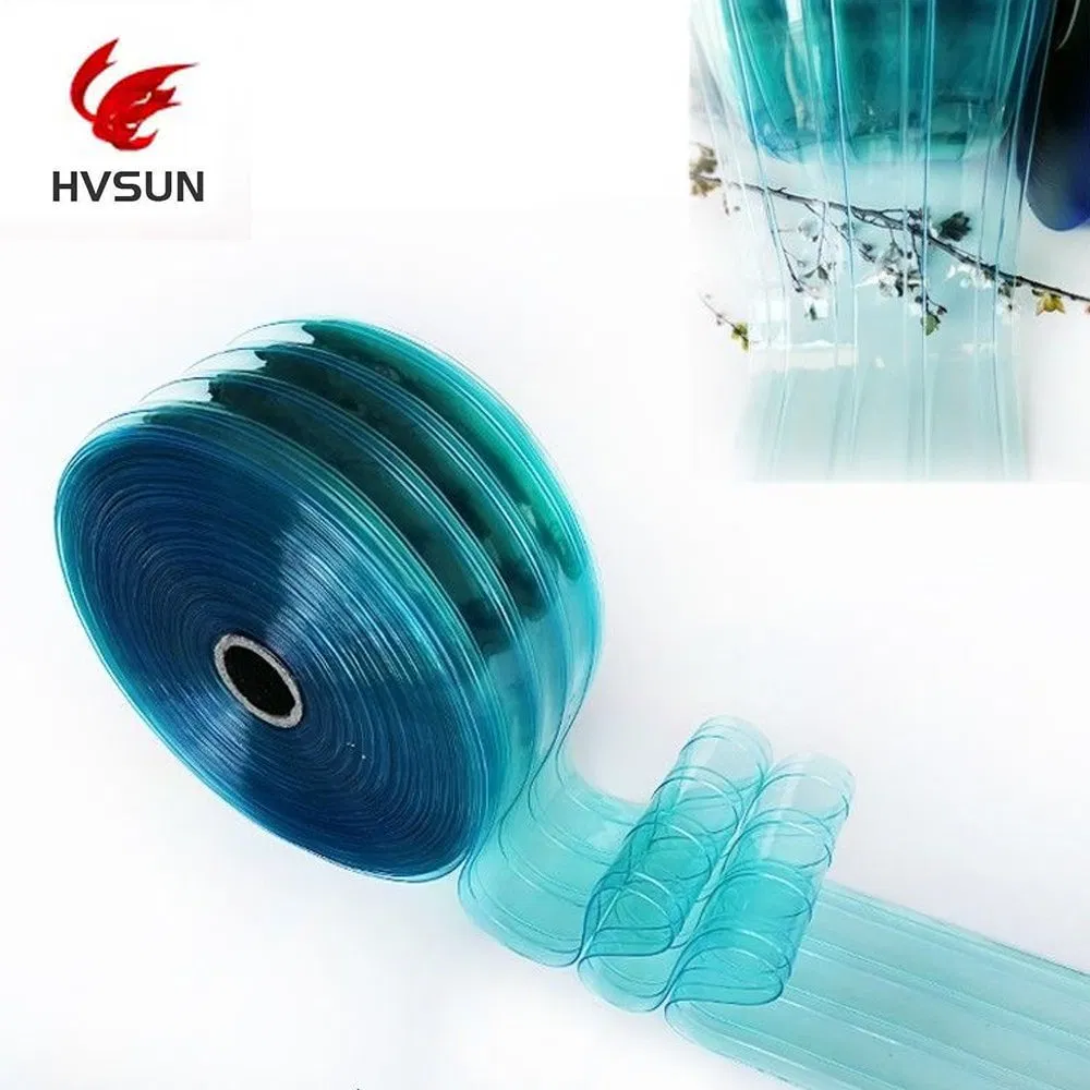 Heavy Duty Thick Transparent Blue PVC Strip Door Curtain Energy Saving Anti-Condensation Industrial Cold Room Freezer Air Curtain Soft Plastic Long Lasting
