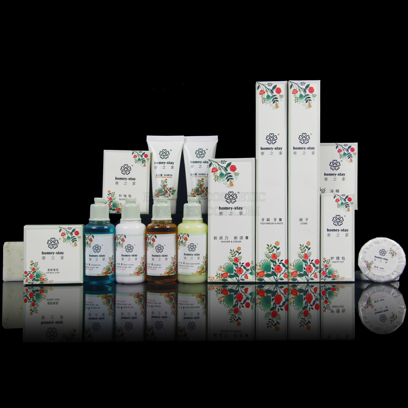 Luxury 5 Star Hotel Cosmetic Shampoo Bath Gel Lotion Bathroom Sets Hotel Amenities