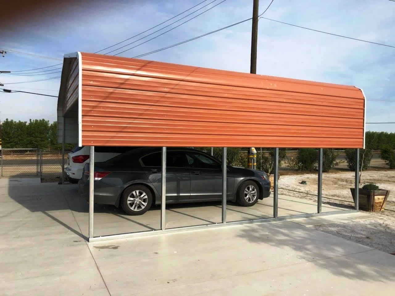 SC032 Prefabricated Houses Shed Parking Canopy Sun Shade Car Port Outdoor Frame Carport