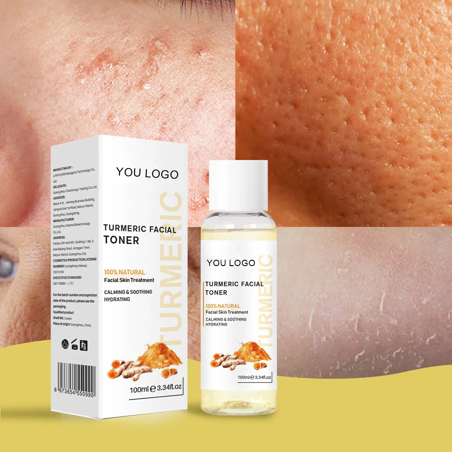Aixin Beauty Cosmetics Skin Care Turmeric Facial Mist Helps Tone for Acne Prone Dark Spots Turmeric Dark Spot Corrector Soothing Turmeric Mist Spray