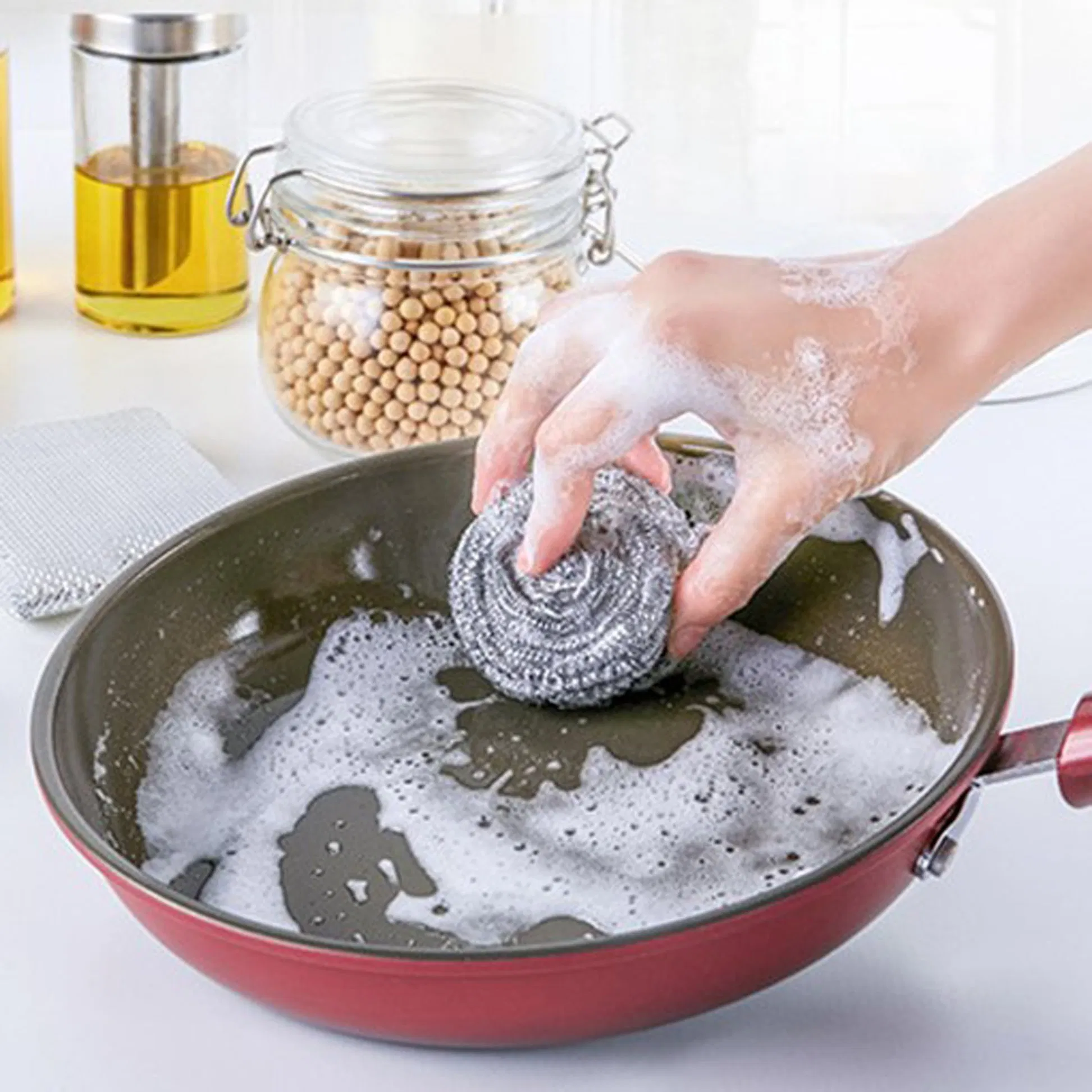 Steel Wool Scrubber Pad Used for Dishes Pots Pans and Ovens 12 Pack Stainless Steel Scourers