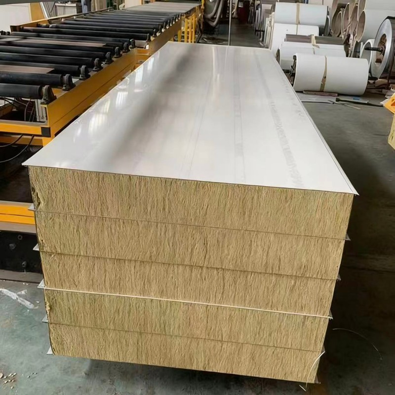 Rock Wool Composite Insulation Board 50/75/100mm Engineering Wall Panel Class a Fireproof