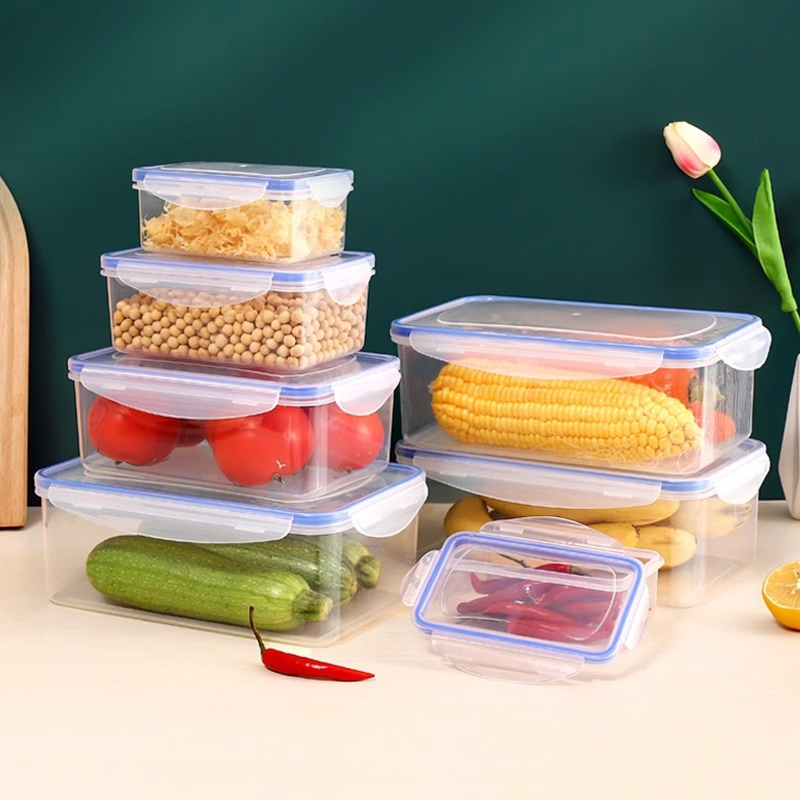 Wholesale Disposable Plastic Rectangular Takeaway Box Microwave Heating Box for Restaurant