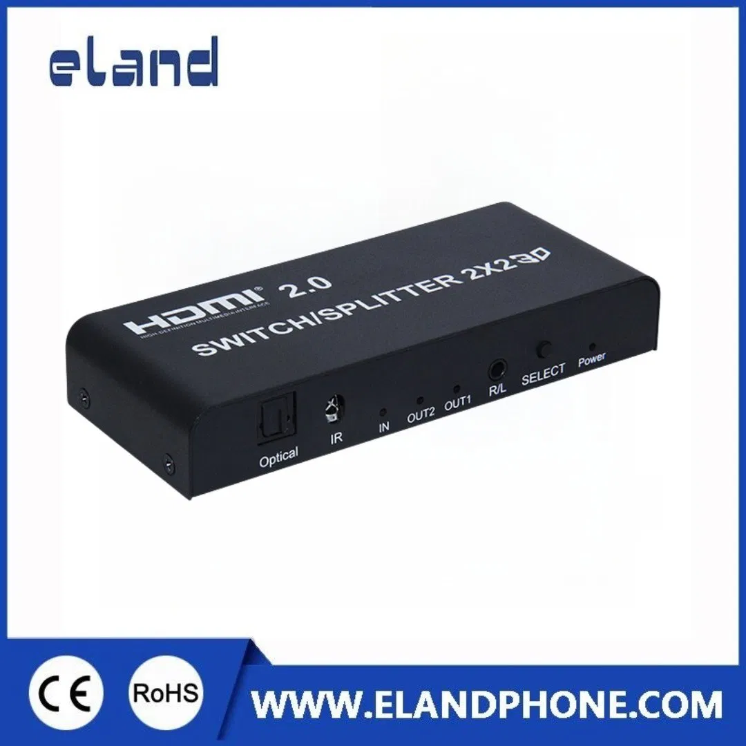 Коммутатор HDMI 4K 2x2, переключатель и сплиттер