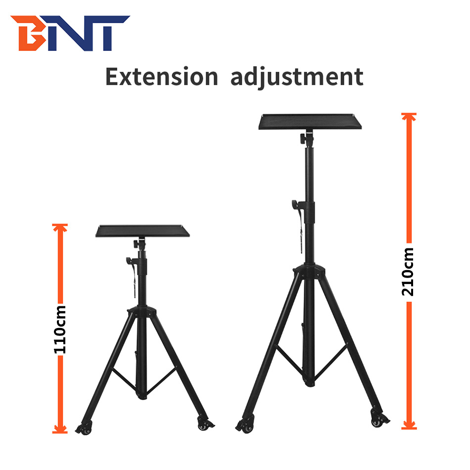 2.1m Professional Portable Metal Rotatable Laptop Tripod Stand with Fold Able Tray for Projector & Laptop