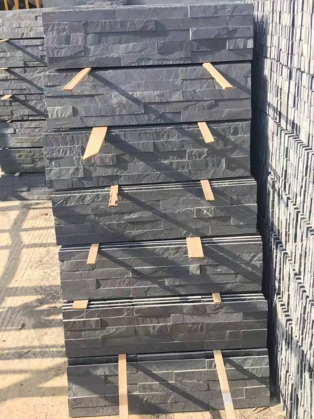 Exterior Wall Tile Beige Natural Cultrual Slate Stone Veneer for Interior Fireplace