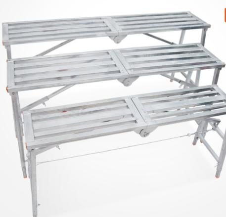 Home Decoration Galvanized 140cm Fortable Scaffolding Stool Adjustable Work Flatform