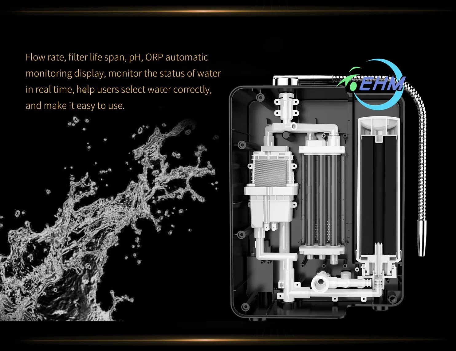 Water Filter System Alkaline Water Health Home Appliances Enhanced Drinking Water 11 Plates pH 2.8~11 Alkaline Water Filter