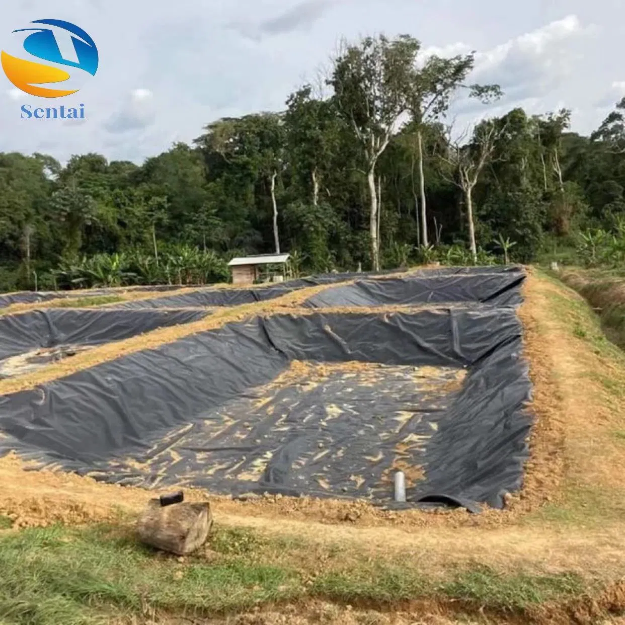 0.75mm 1mm 1.5mm HDPE Geomembrane Waterproof Cloth for African Sea Salt Drying Pool Landfill Anti-Seepage Membrane Liner