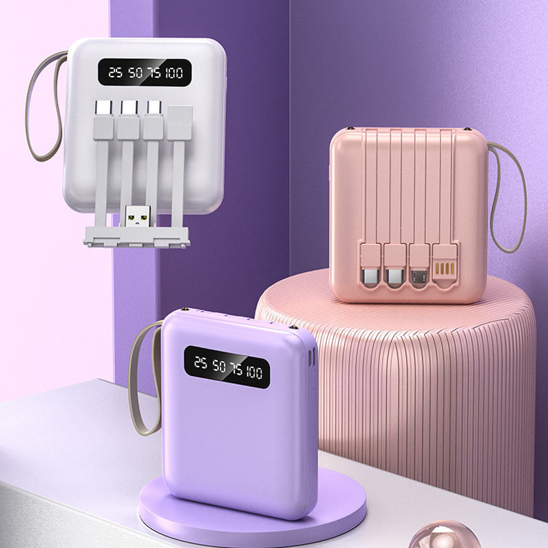 Мини-пауэрбанк 4-в-1 с беспроводной зарядкой 10000-20000 mAh