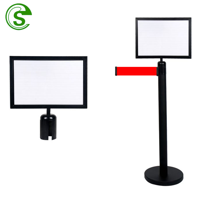 Queue Barrier A4 Banner Stand Freely Standing Displays