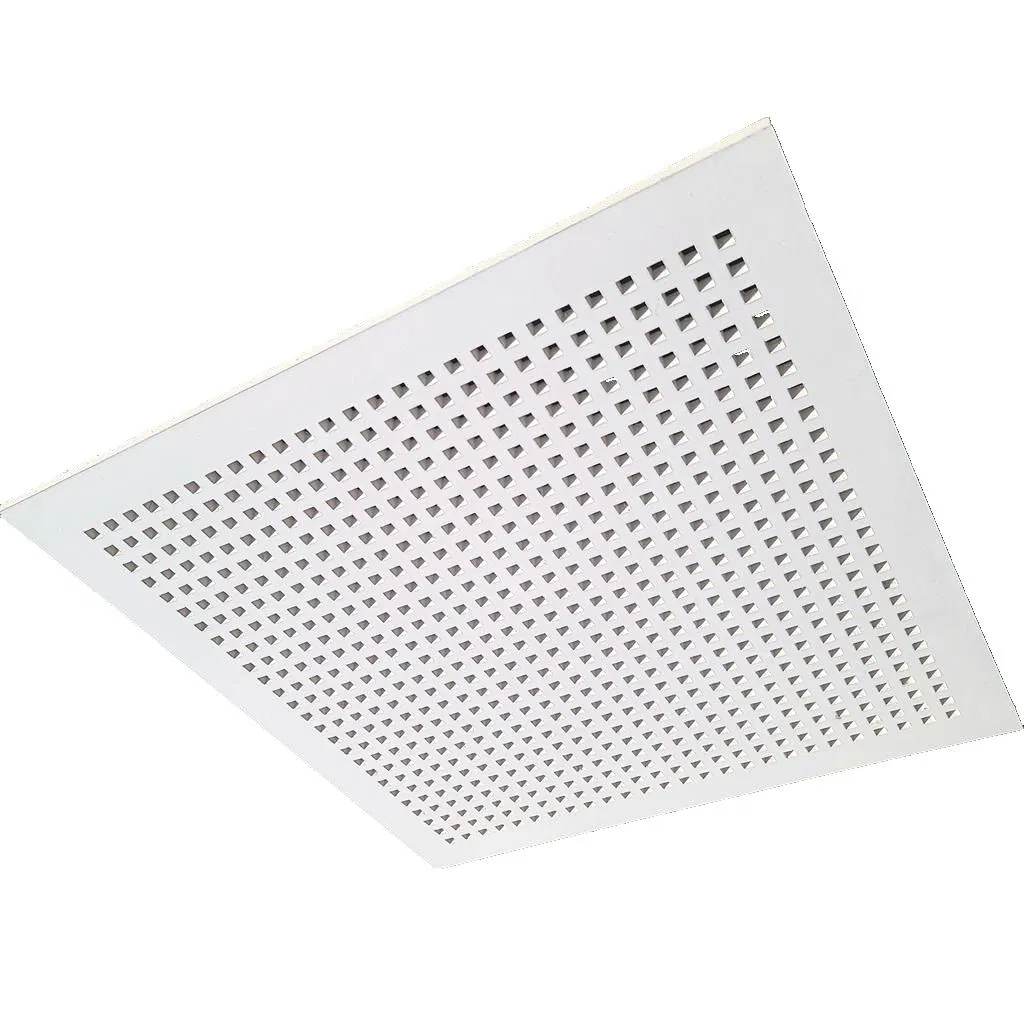 12mm Square Hole Ceiling Tile Shape Fireproof and Moisture Proof