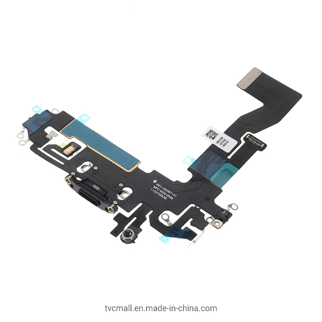1: 1 Scale High-Quality Charging Port Flex Cable Part (without Logo) for iPhone 12 PRO 6.1 Inch (High Copy) - Black