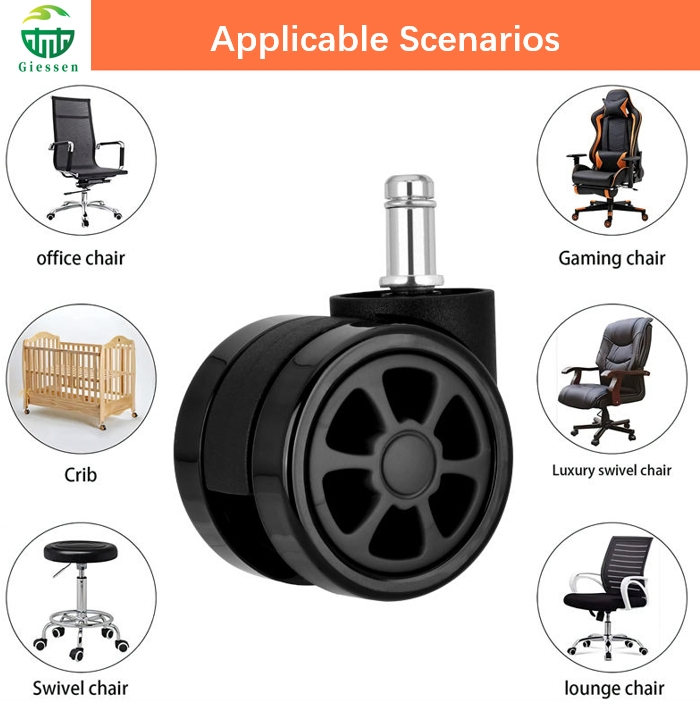 Eight-Color Cheap 60mm Mesh Chair Castors and Wheels Furniture Wheels Replacement