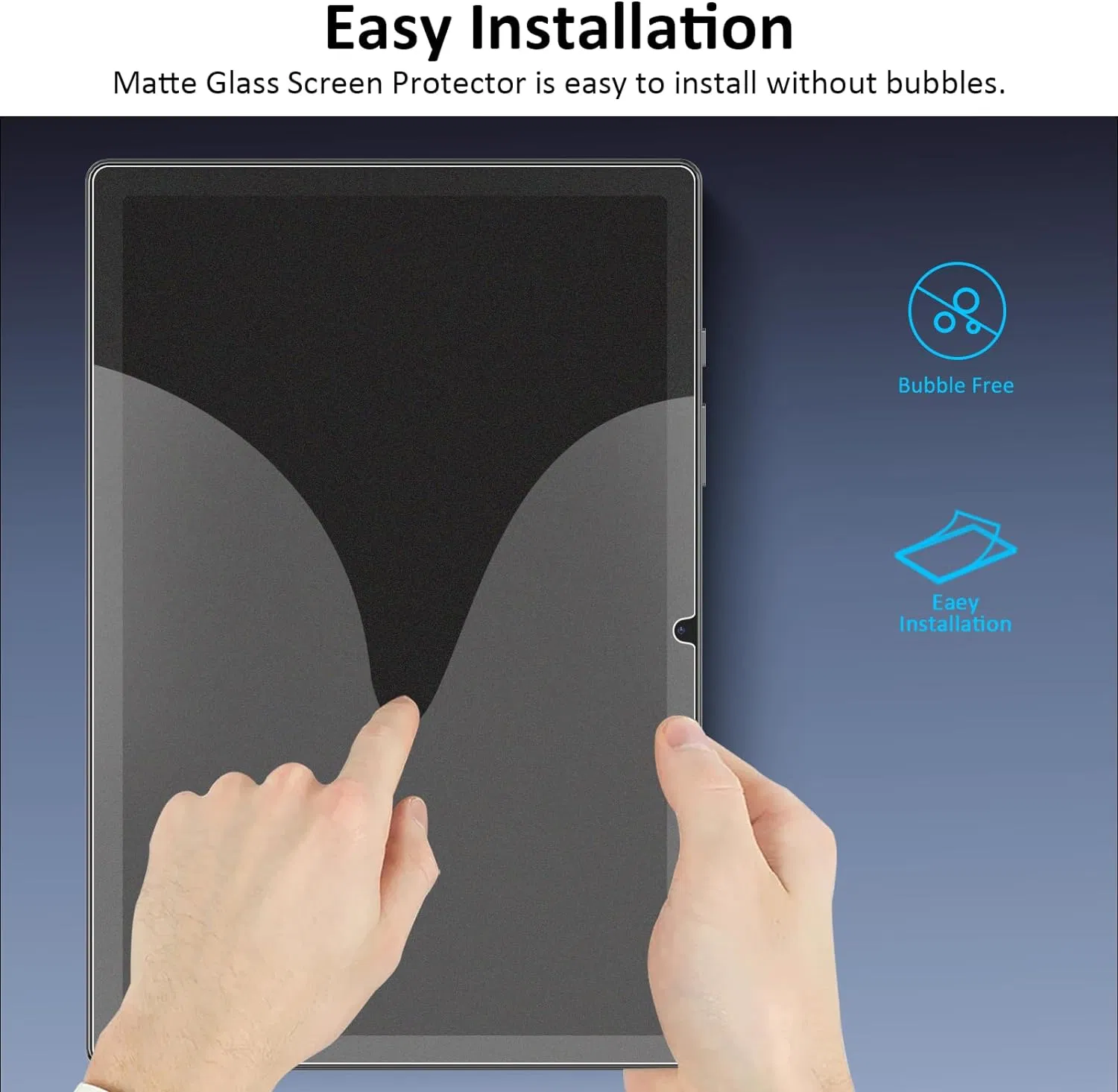 9h Hardness High Definition Tablet Tempered Glass Screen Protector for Samsung Galaxy Tab S10 Fe with Case Friendly Design