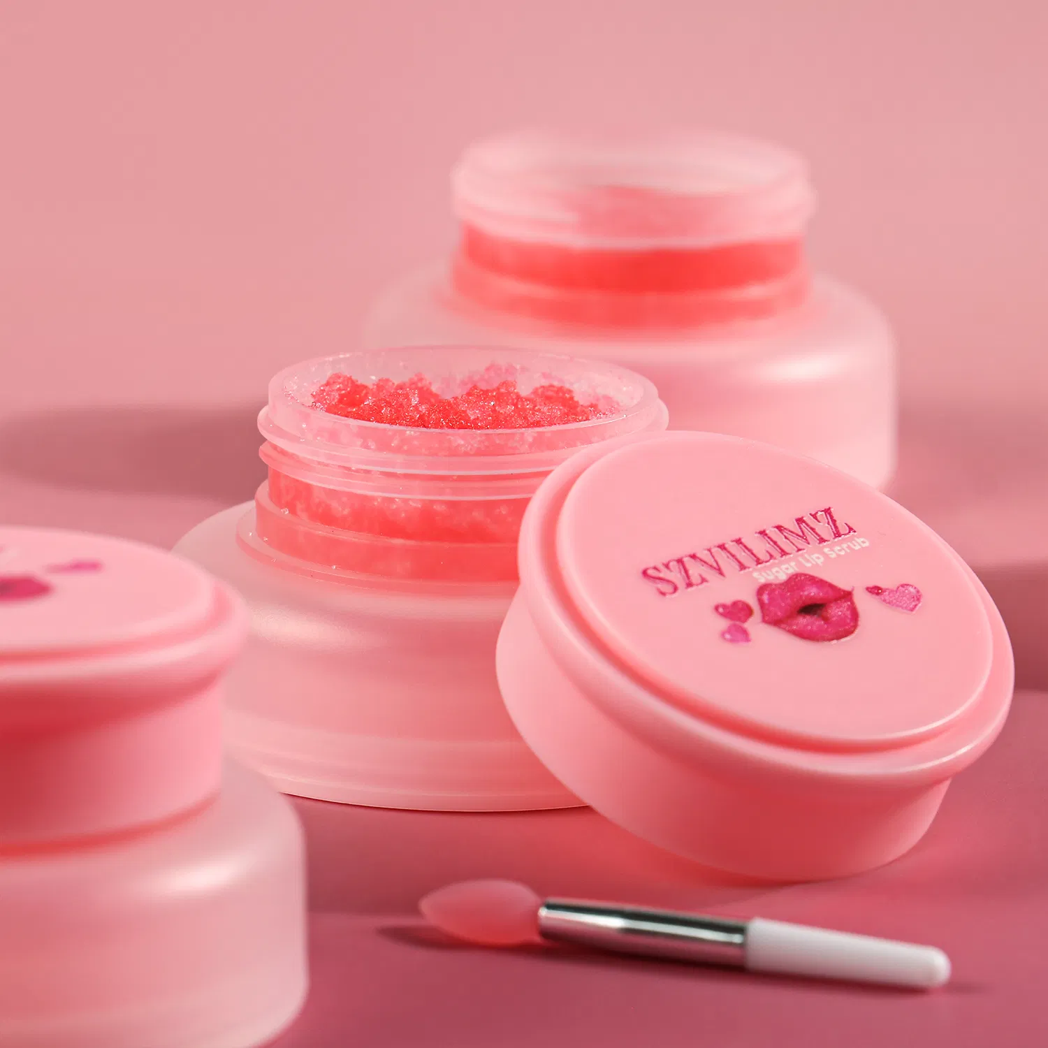 Luxurious Strawberry Bliss Vegan Lip Scrub and Moisturizer