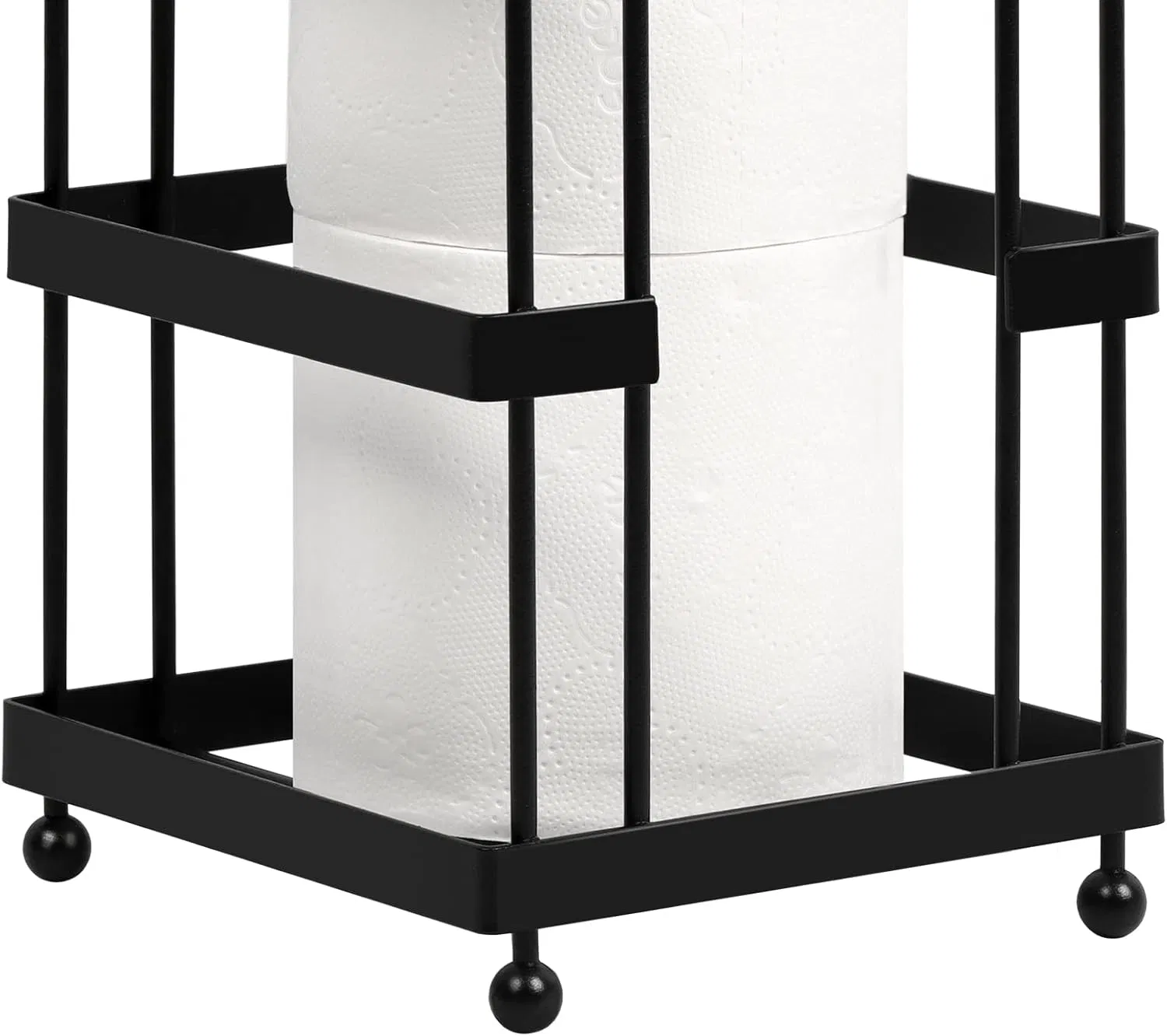Toilet Paper Holder Stand for 8 Extra Rolls Freestanding Wbb30265