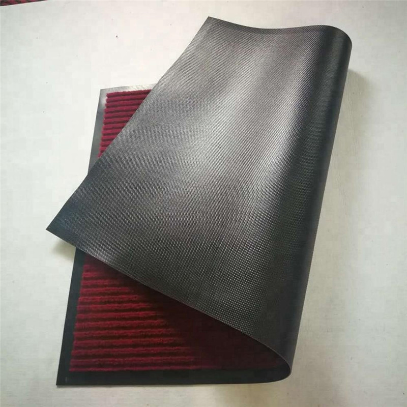 Tough Rib Entrance Mats/ Ribbed Grey/Black Non Slip Door Mat Rubber Backed Runner Barrier Mats Rug Kitchen Mat (60 X 80 CM)