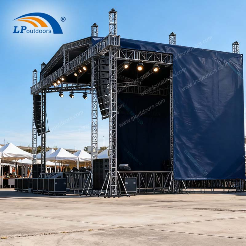 Truss System for Concert Lighting, Ground Support, and Stage Setup