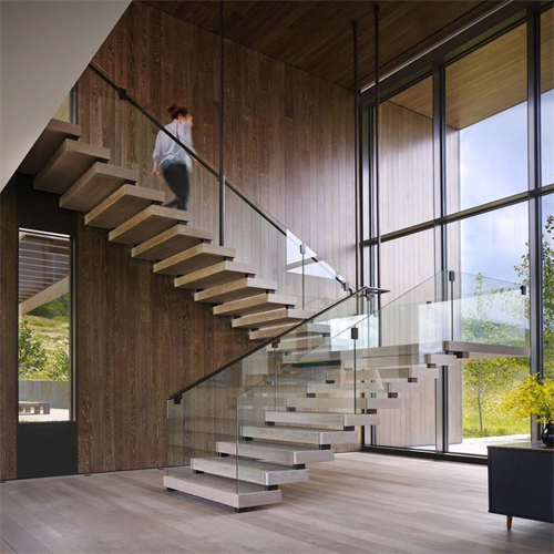 Refined Elegance Modern Design Custom Made Steel Straight Staircase