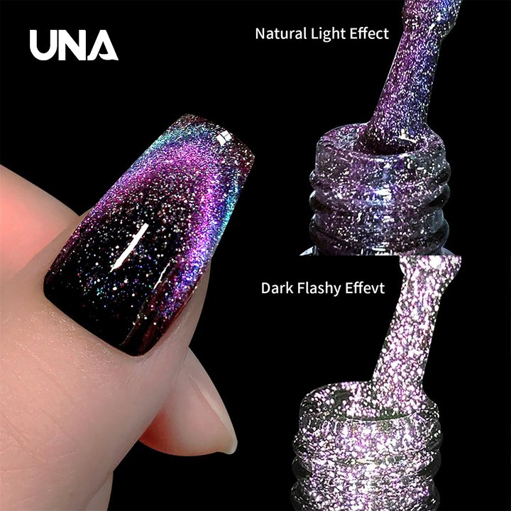 Nail Enhancement Colorful Shiny Reflective Broken Diamond Laser Crystal Cat Eye Gel