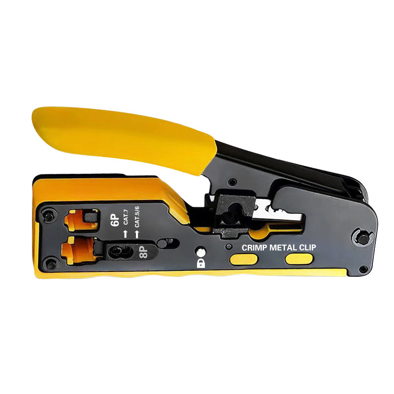 Multi-Funtions Network Cables Clamp for Cat5/CAT6/Cat7/Cat8 RJ45 Crimping Tool
