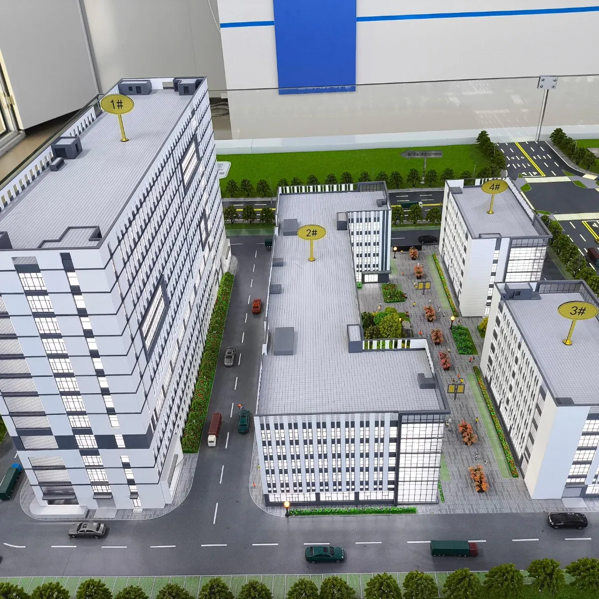 3D Modern Industrial Park Architectural Model Making for Display