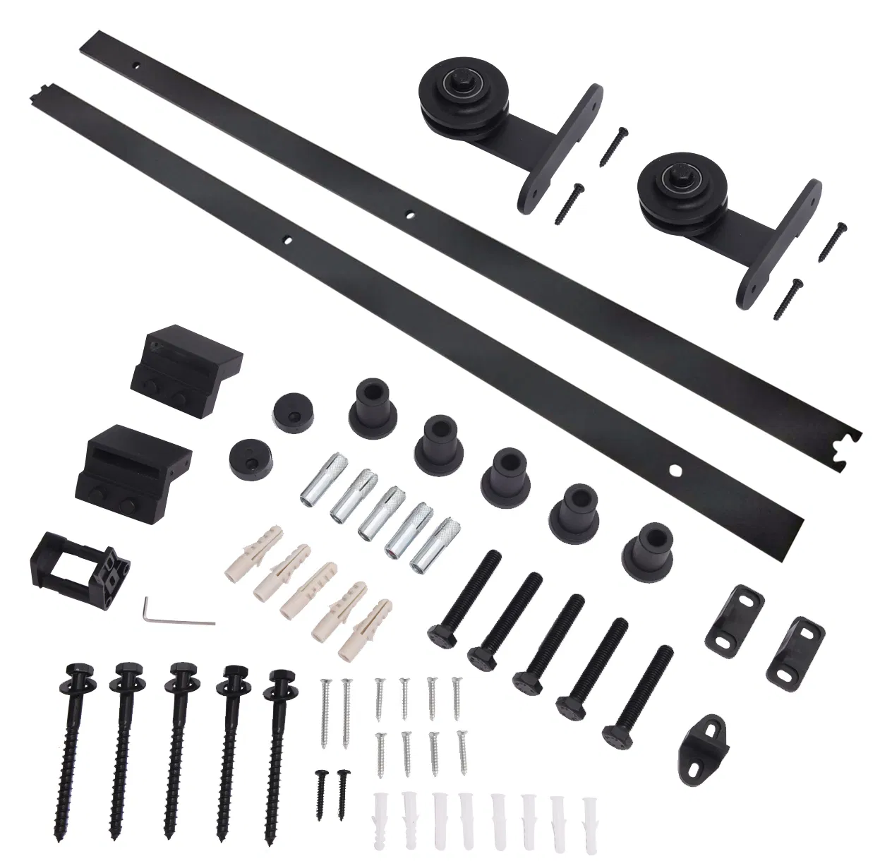 6.6′ Top Mount Rail Rollers Barn Door Hardware Kit