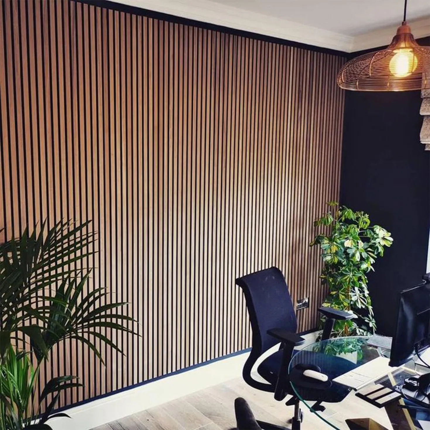 Villa MDF Wood Fiber Acoustic Tile Soundproof Board Slats Laminated Acoustic Panel