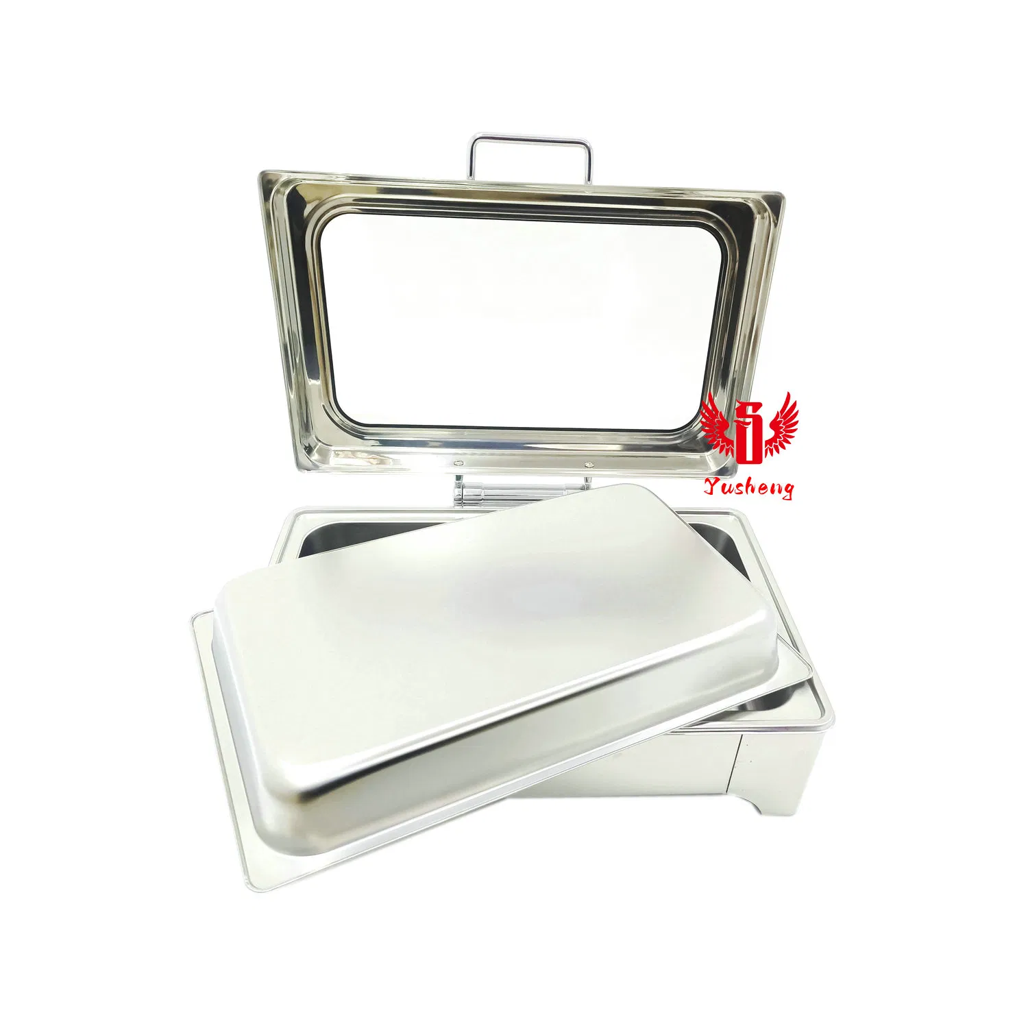 Single Grid Short Stand Hydraulic Rectangle Stainless Steel Chafing Dish China Factory