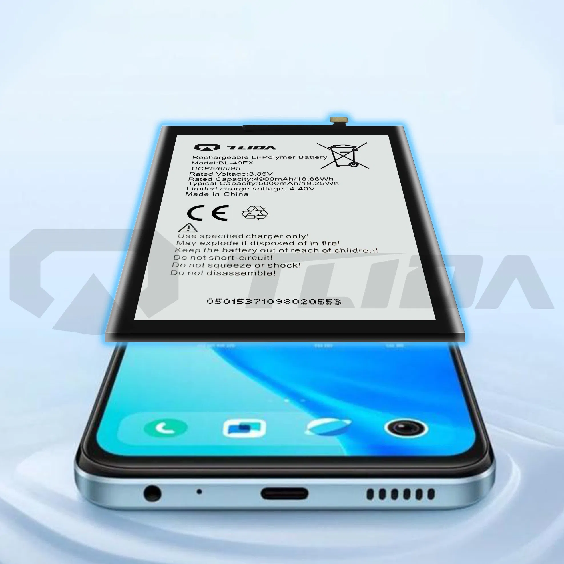 Tlida Mobile Phone Battery All Models for Infinix Tecno Itel 25bt Bl-44CT 25bi 21bi Bl-49FT/49fx/49gx/39lx/51bx/49nx/49lx Repair Parts Factory Direct Sales
