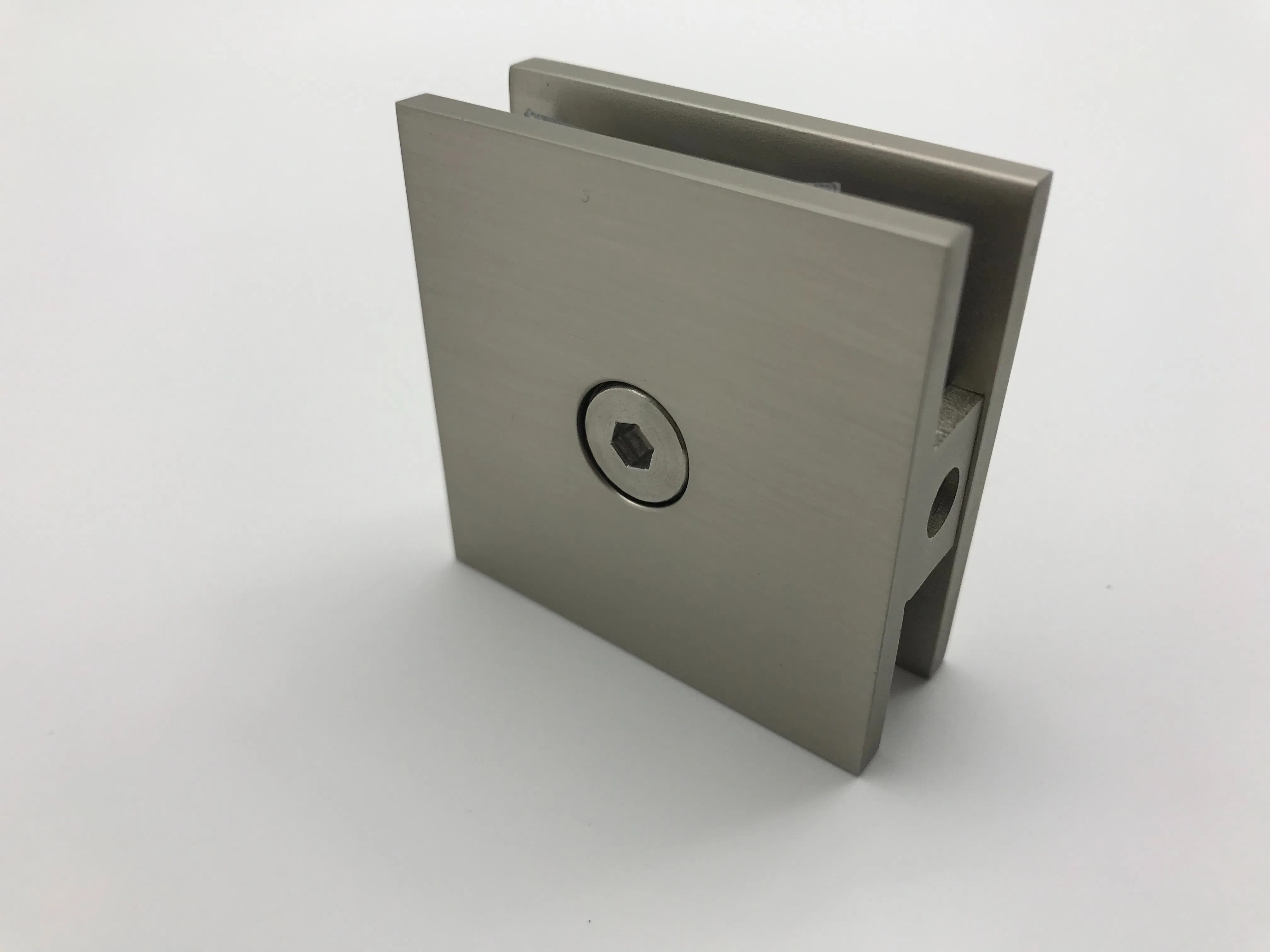 Brass Stainless Steel 304 316 High Quality Brushed Nickel 0 Degree Shower Door Clip Glass Bracket