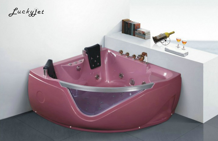 Переносная угловая ванна SPA с гидромассажем и подсветкой