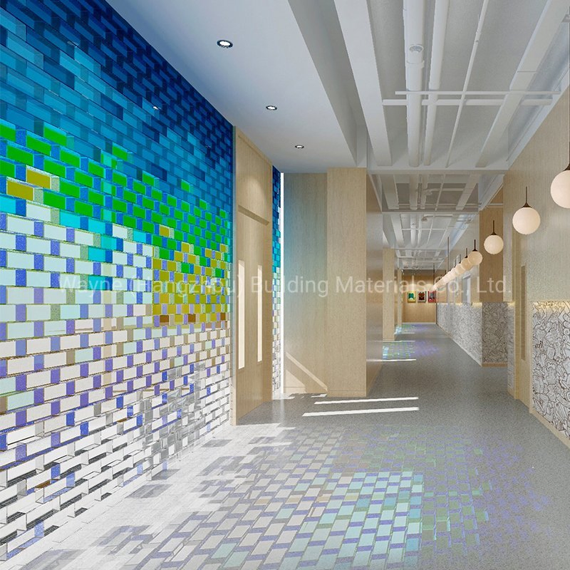 China Crystal Glass Brick Factory Solid Glass Block Brick with Different Colors Stock