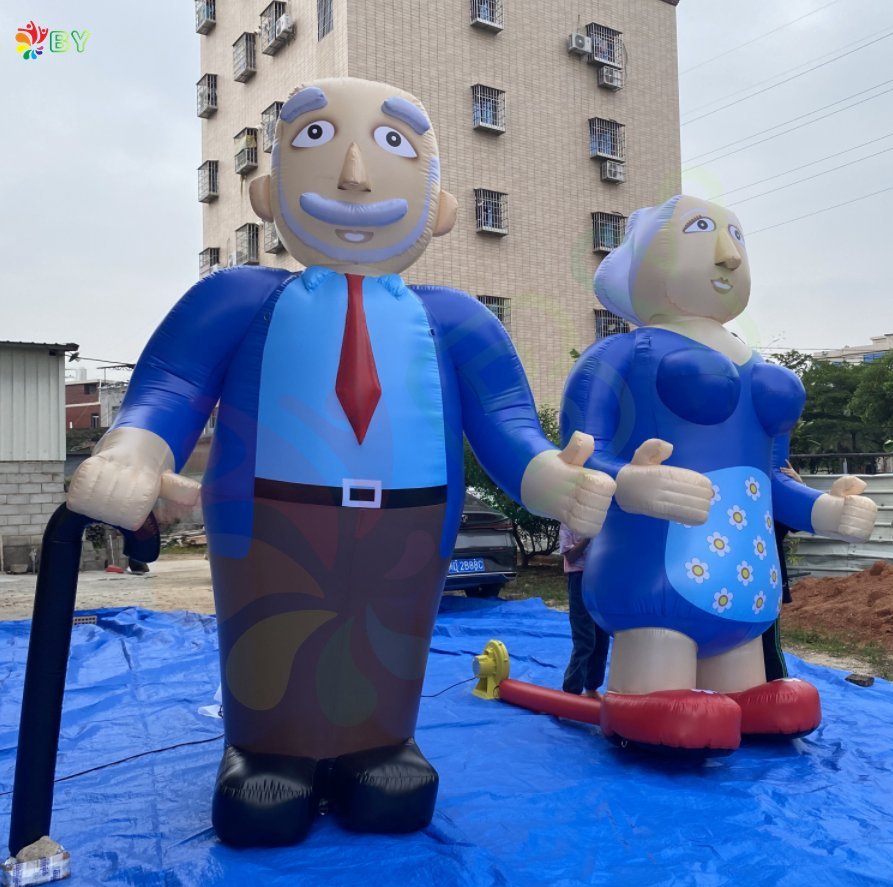Inflatable Giant Sarah Holland Doll Balloon Can with Number Banner for Events