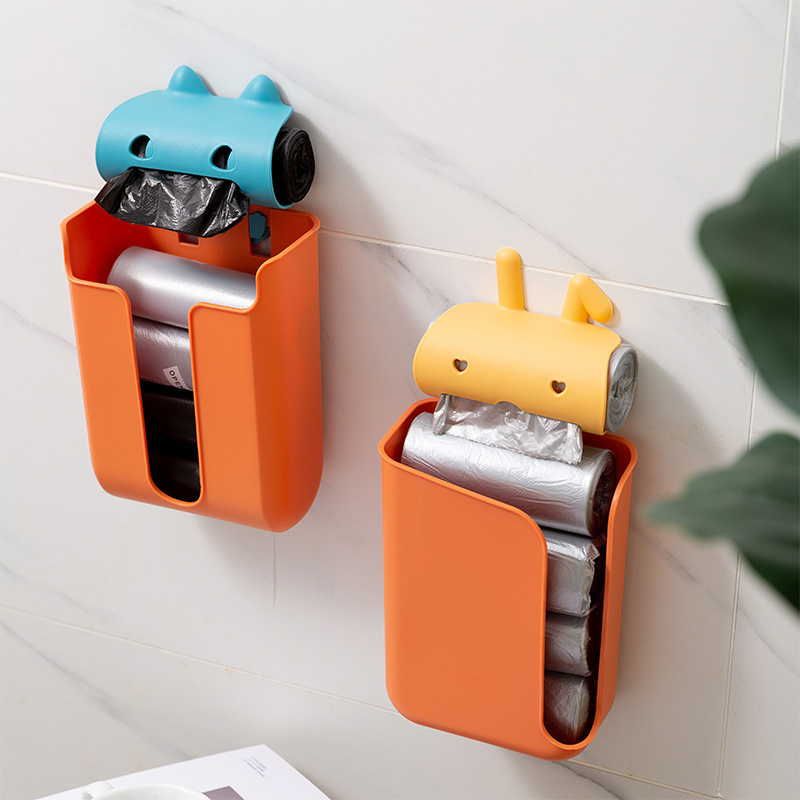 Wall-Mounted Simple Punch-Free Tissue Garbage Bag Kitchen Storage Box Wbb15903