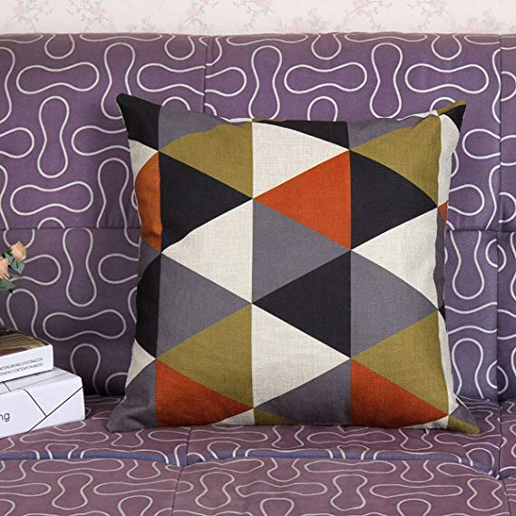 Geometrical Design Check Design Digital Printing Sofa Cushion