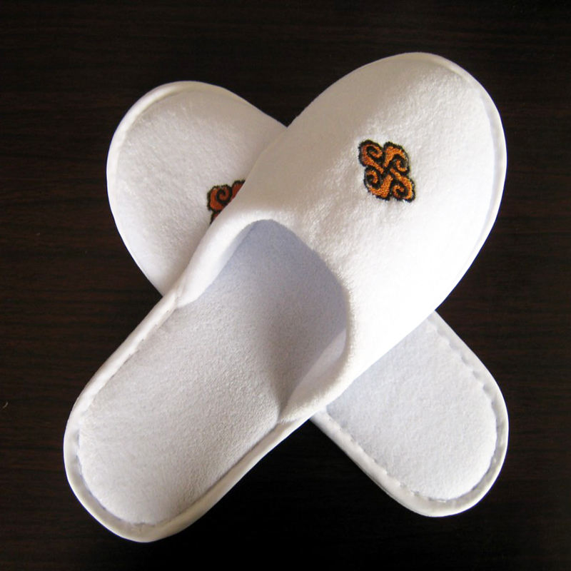 Custom Disposable Hotel SPA Soft Coral Fleece/Waffle Fleece Slippers