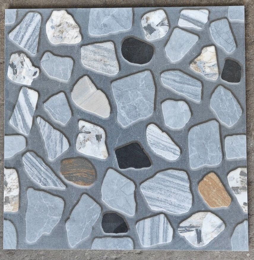 400X400 Matt Surface Natural Stone Look Rustic Ceramic Floor Tile for Garden Balcony Floor